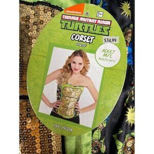 Teenage Mutant Ninja Turtles Strapless Sequin Corset Costume Halloween M/L New!
